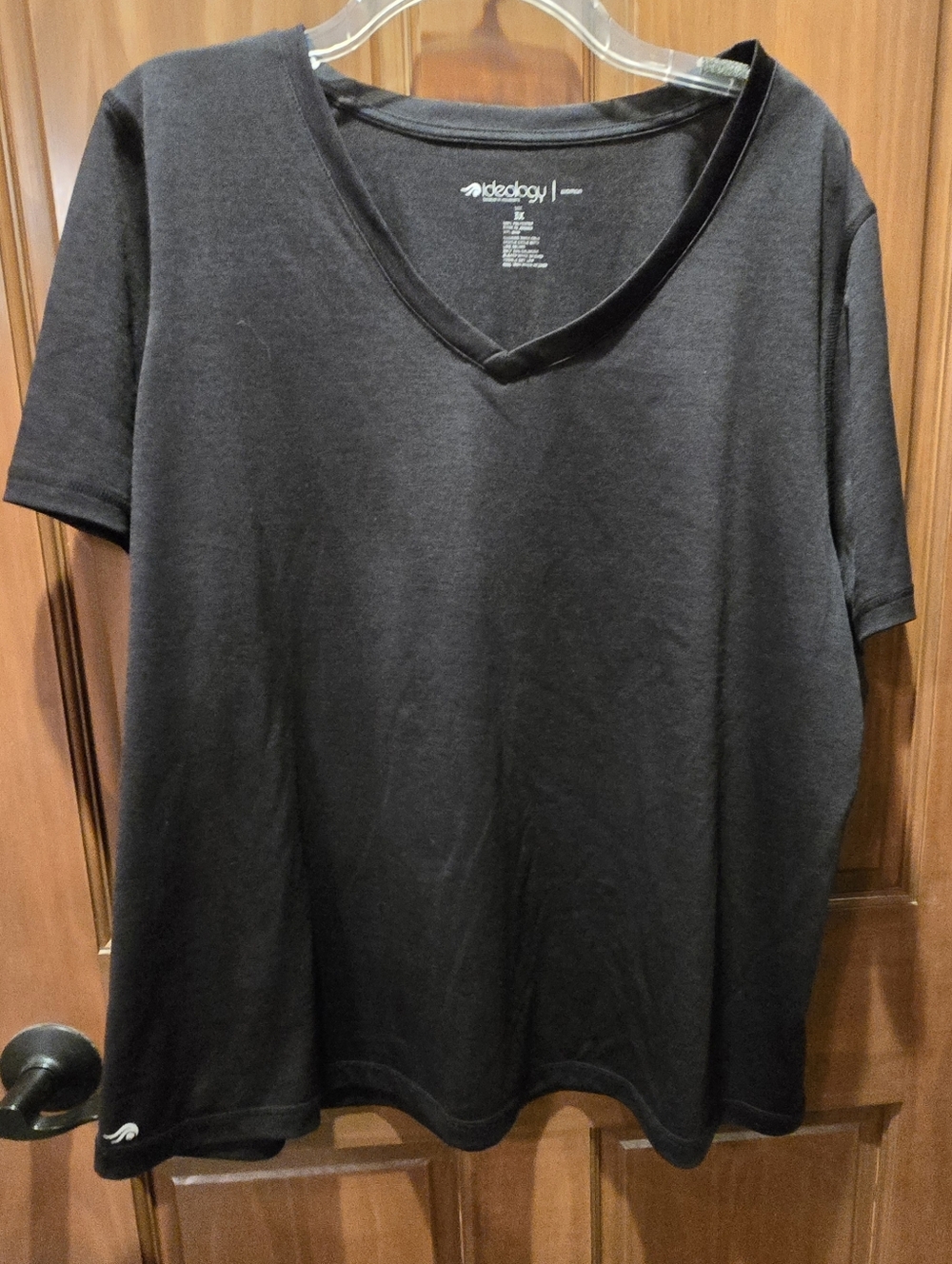Ideology Black V-Neck Short Sleeve Women's Tee